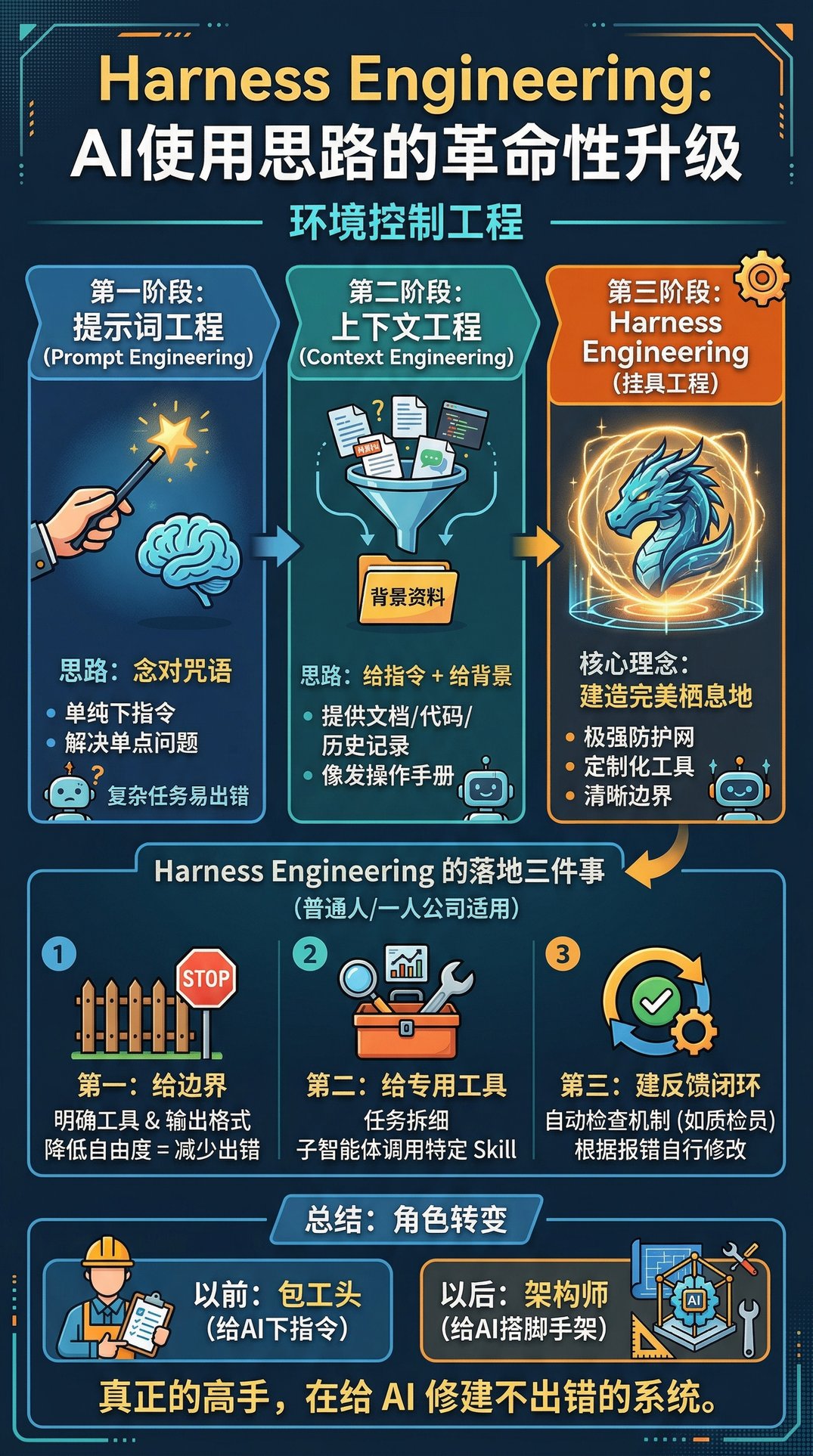从提示词到 Harness Engineering，用 AI 的段位变了