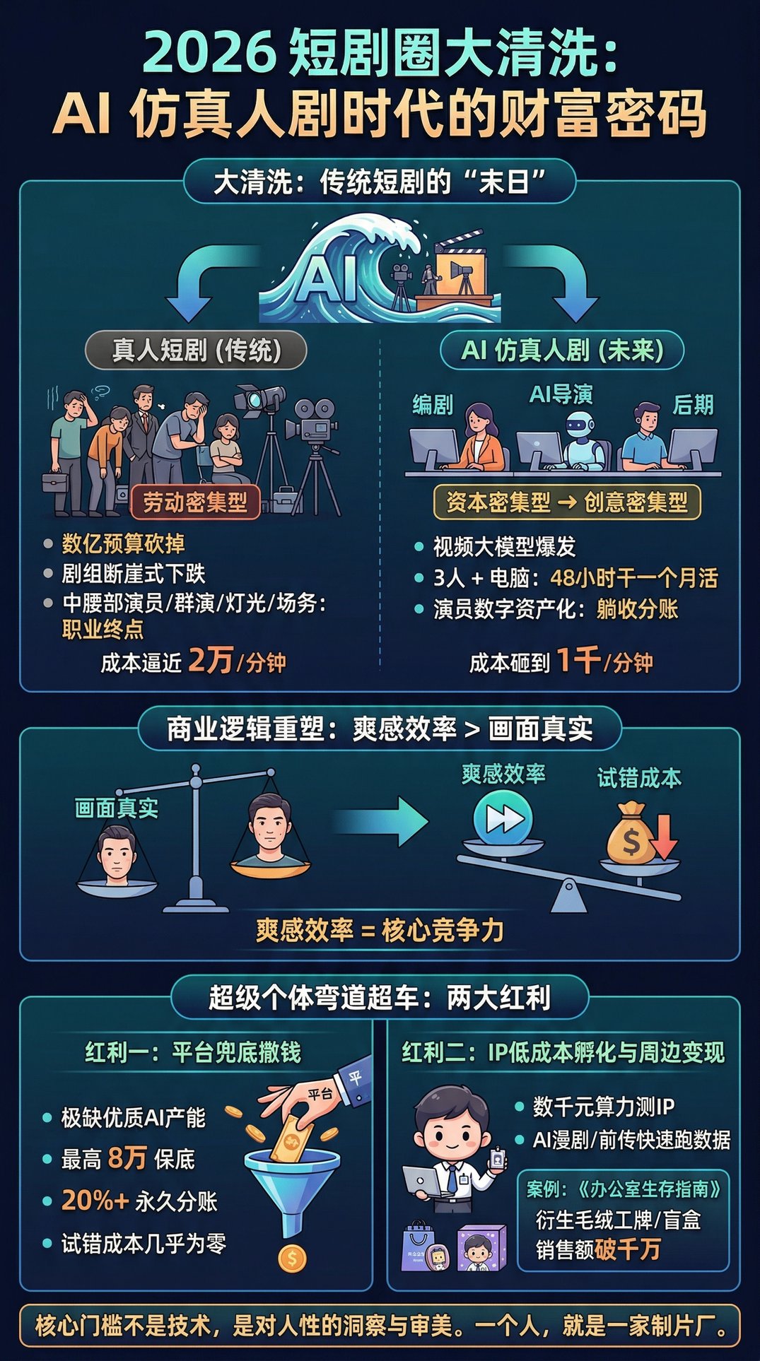 被AI“屠杀”的横店与超级个体的暴富密码