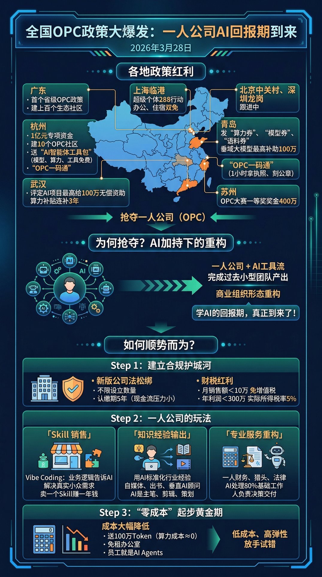 全国OPC政策大爆发：圈友们学AI的回报期到了